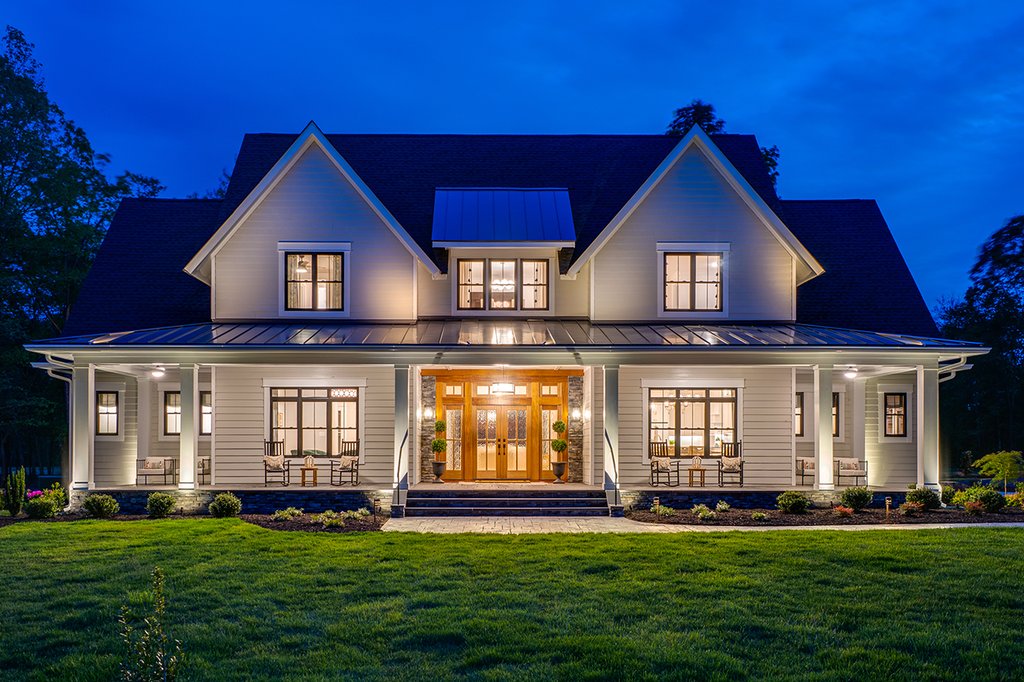 Two-story home with a covered porch from the Horizon plan collection