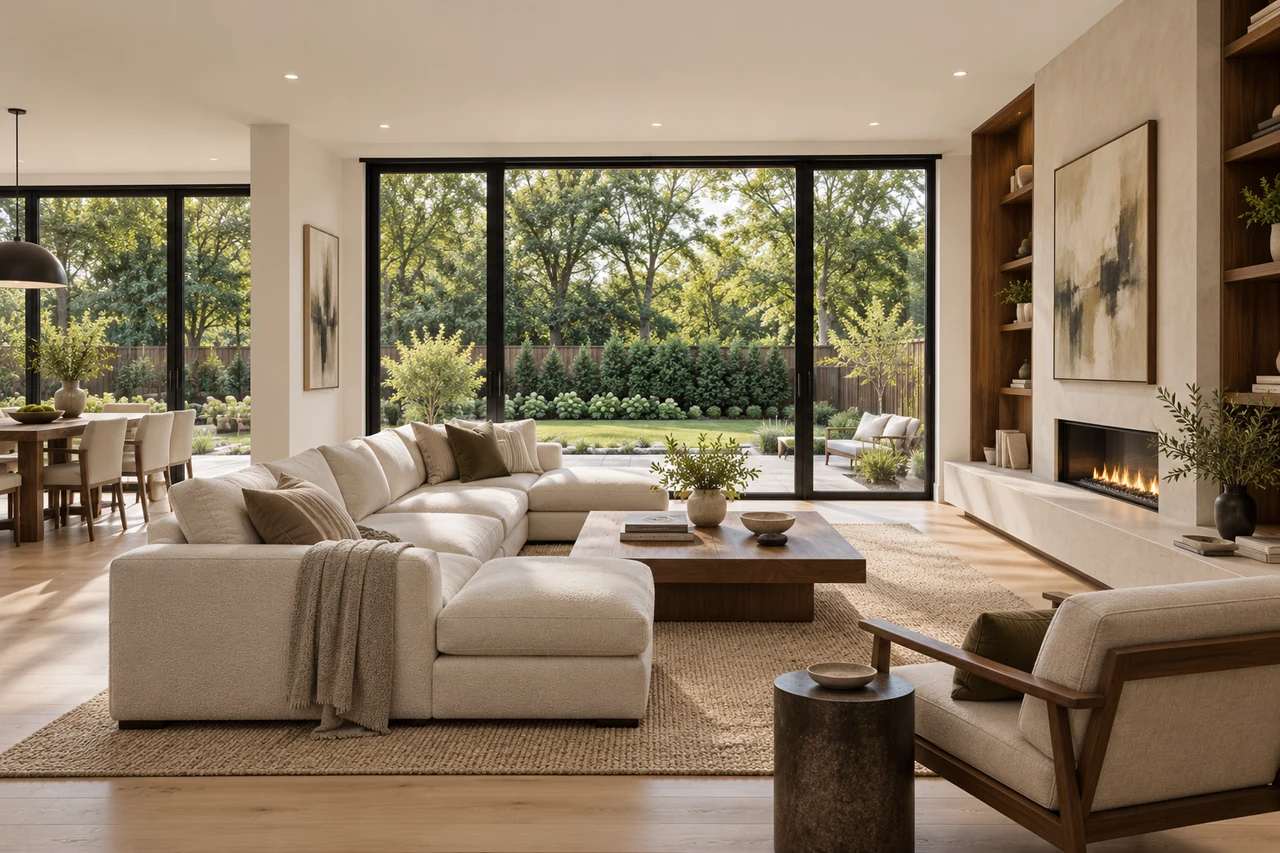 Metropolitan living room design concept